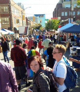 Visitors packed Trade Street Sunday to see artistes and listen to music for the Arts on Sunday Festival Series. Courtesy of the AFAS Group.