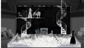 Scenic design concept for The Moors