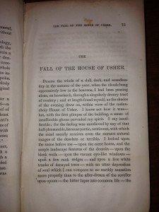 "The Fall of the House of Usher" - One of Poe's Most Famous Short Stories. Found in Vol. 1 of Poe's 