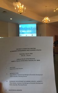 Attending a Town Hall Meeting.