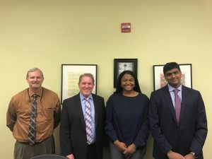 Councilwoman Ajmera's interns taking a picture with the Brent Kelly (pictured second on the left), Charlotte's Chief Marking Officer. 